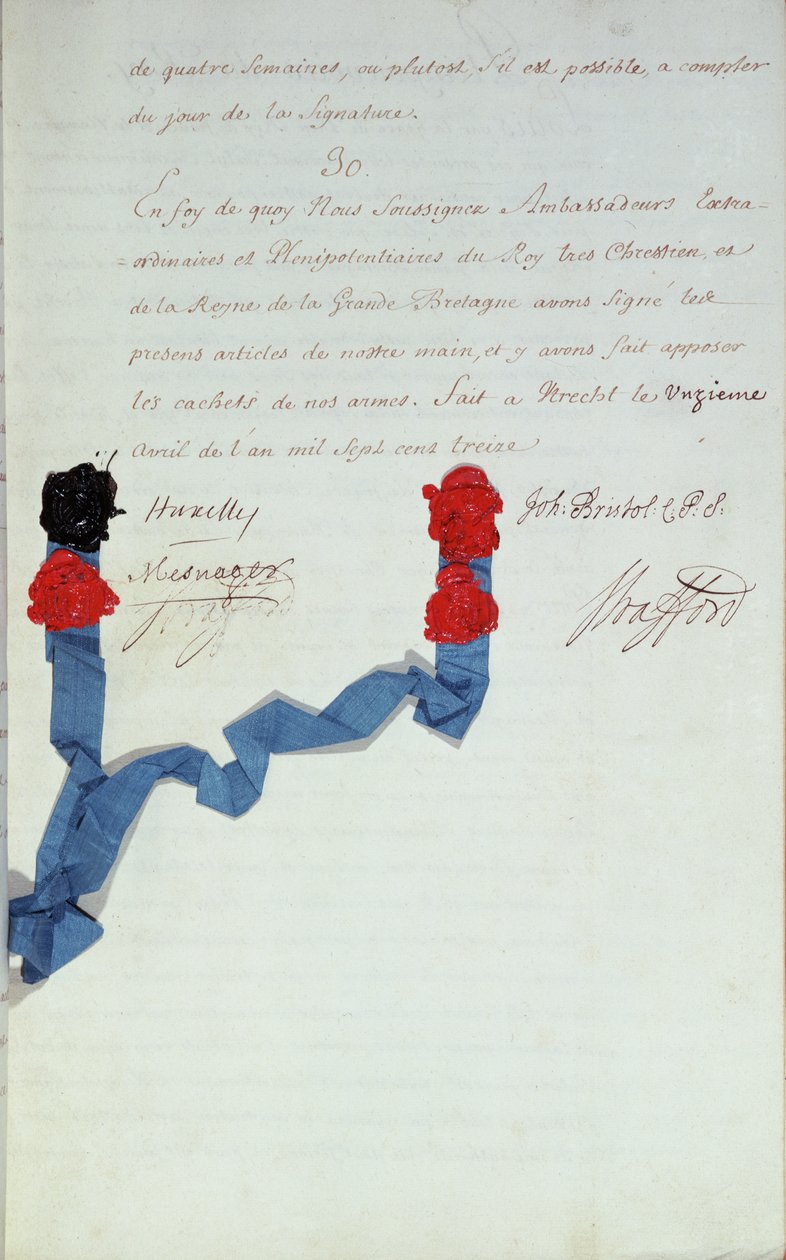 Utrechtfördraget, 11 april 1713 av Unbekannt Unbekannt