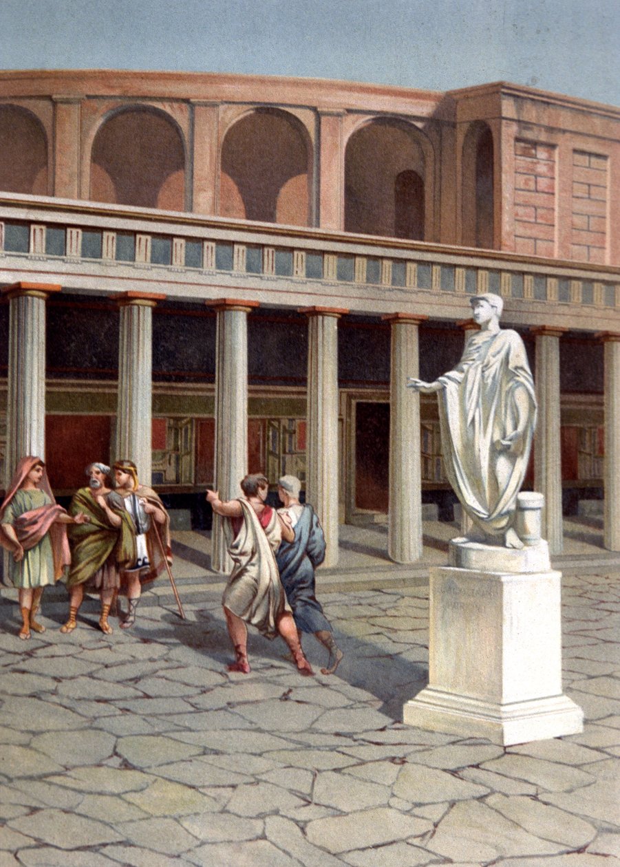 En gata i Pompeji av Unbekannter Künstler