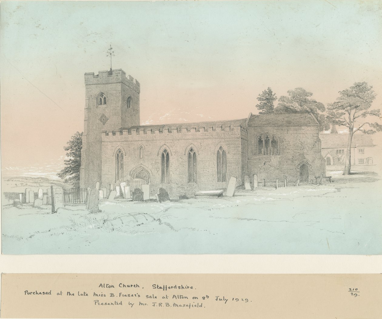 Alton Church: blyertsteckning, nd [?1800-talet] av Unbekannt