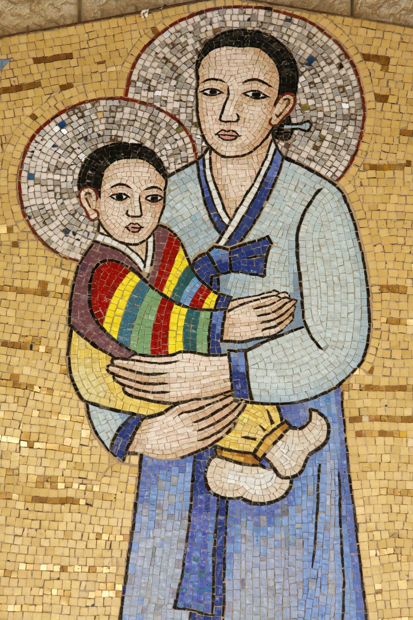 Bebådelsebasilikan: Koreansk jungfru, Nasaret, Israel av Unbekannt