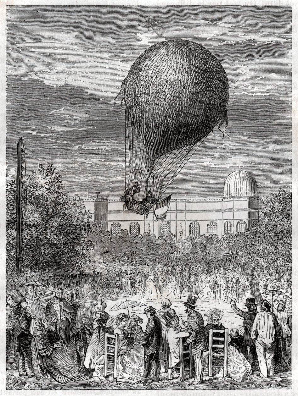 Ascension en ballong. Ballongflygning. av Nicolas Liez