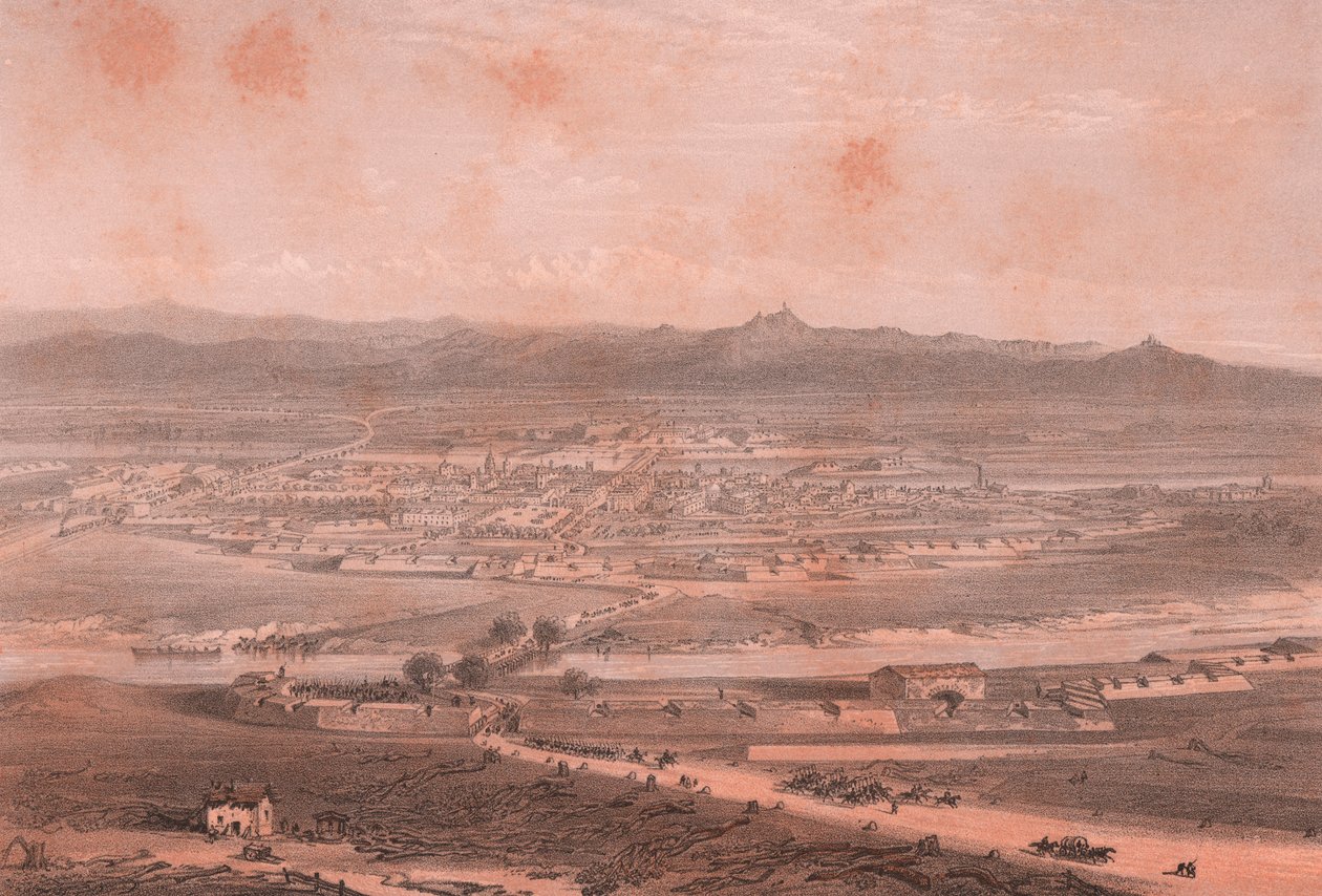 Fågelperspektiv av Alessandria, Piemonte av William M. Timlin
