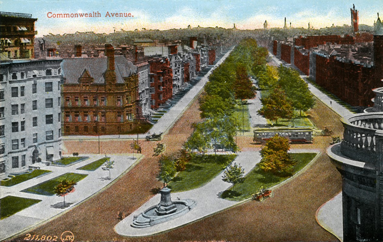 Boston: Commonwealth Avenue av Unbekannter Künstler