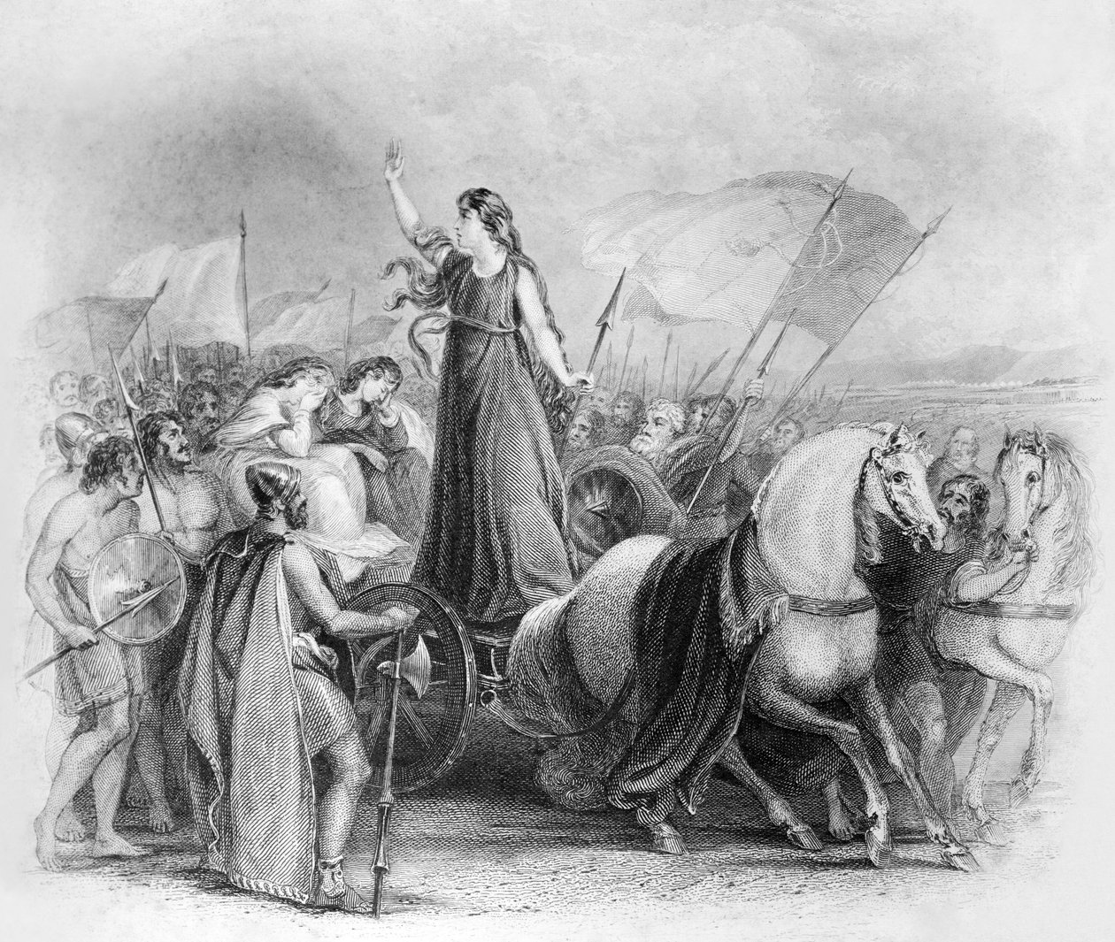 Boudica / Boadicea av Unbekannter Künstler