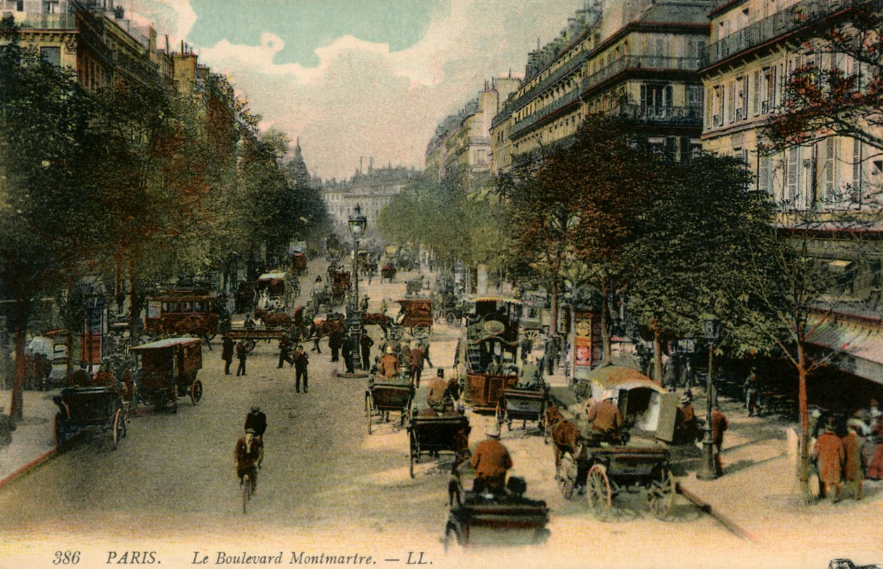 Boulevard Montmartre, Paris av Unbekannter Künstler
