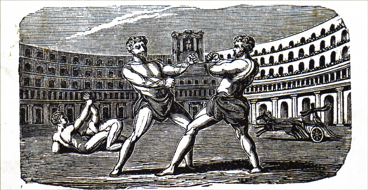 Boxare i Colosseum i antikens Rom av Unbekannt