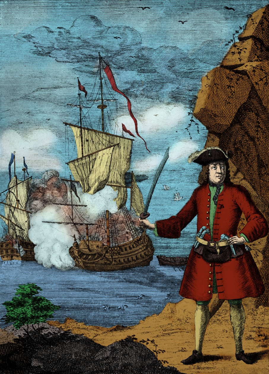 Kapten John Avery, gravyr. av Unbekannter Künstler