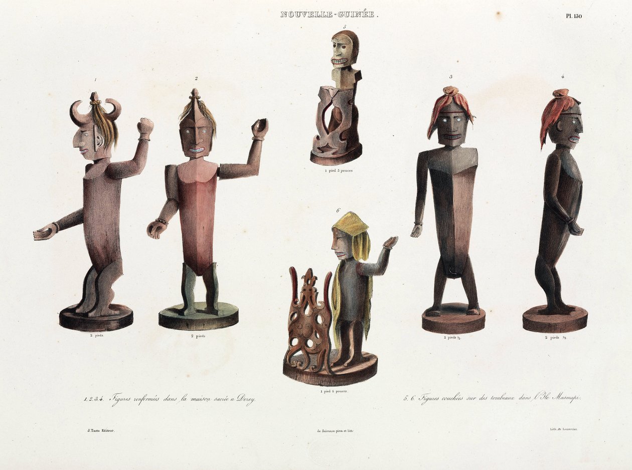 Snidade träfigurer, Nya Guinea av Unbekannt