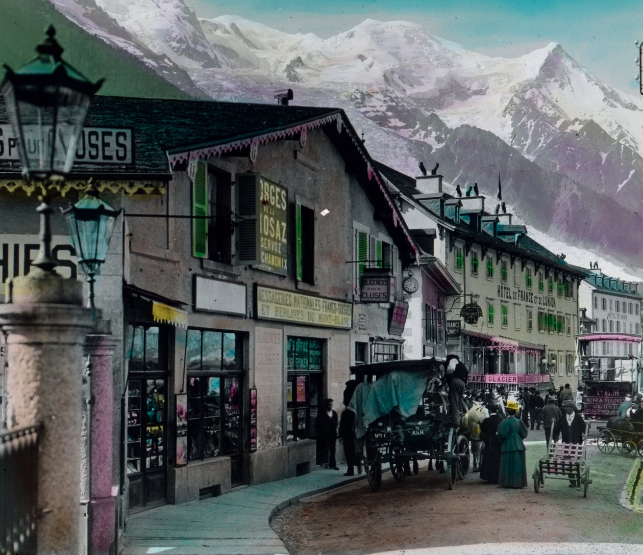 Chamonix, huvudgatan av Unbekannter Künstler