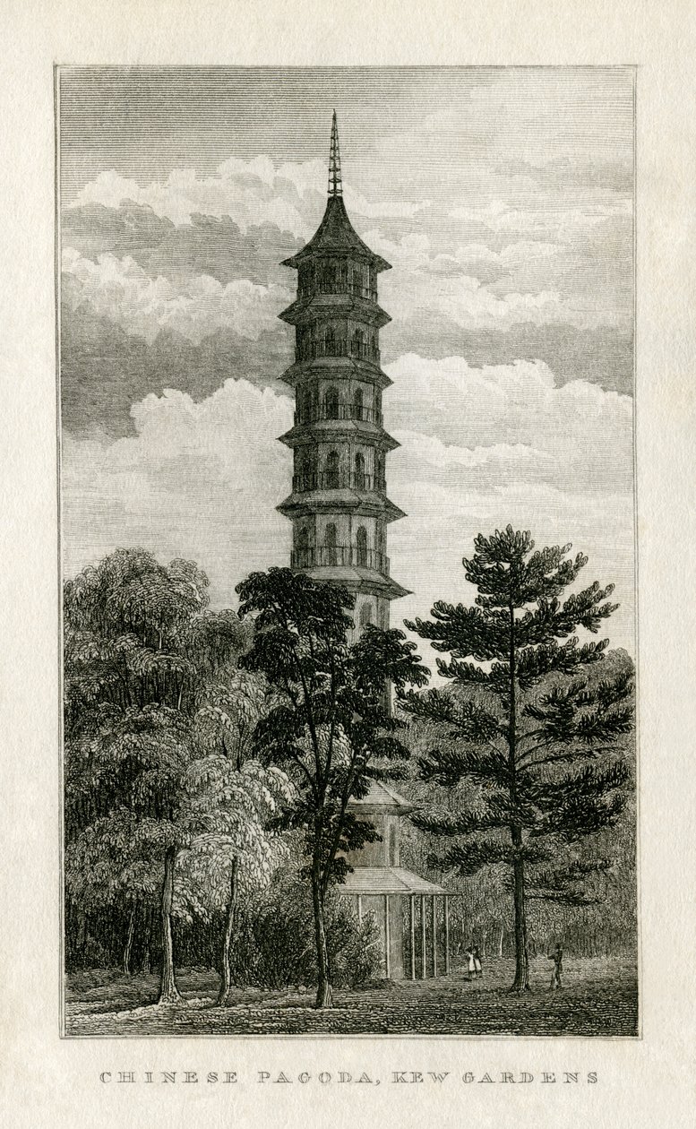 Kinesiska pagoden, Kew Gardens av Unbekannt