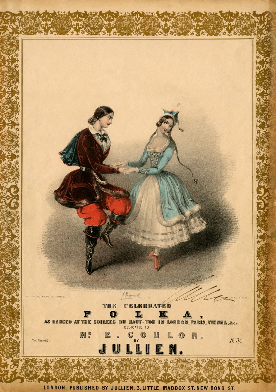 Par som dansar polka c av Unbekannter Künstler