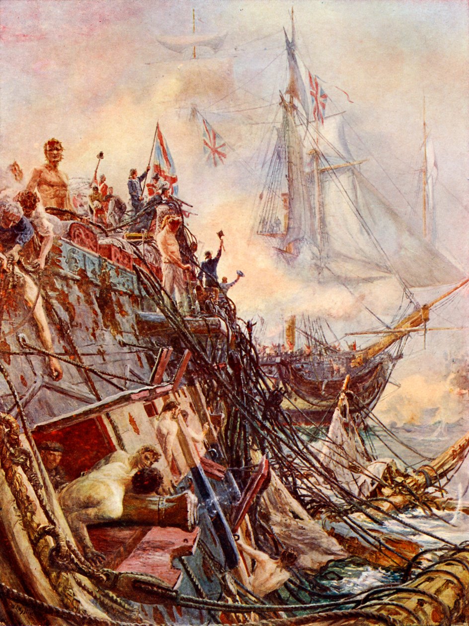 "Crippled but Unconquered" av W L Wyllie av Unbekannter Künstler