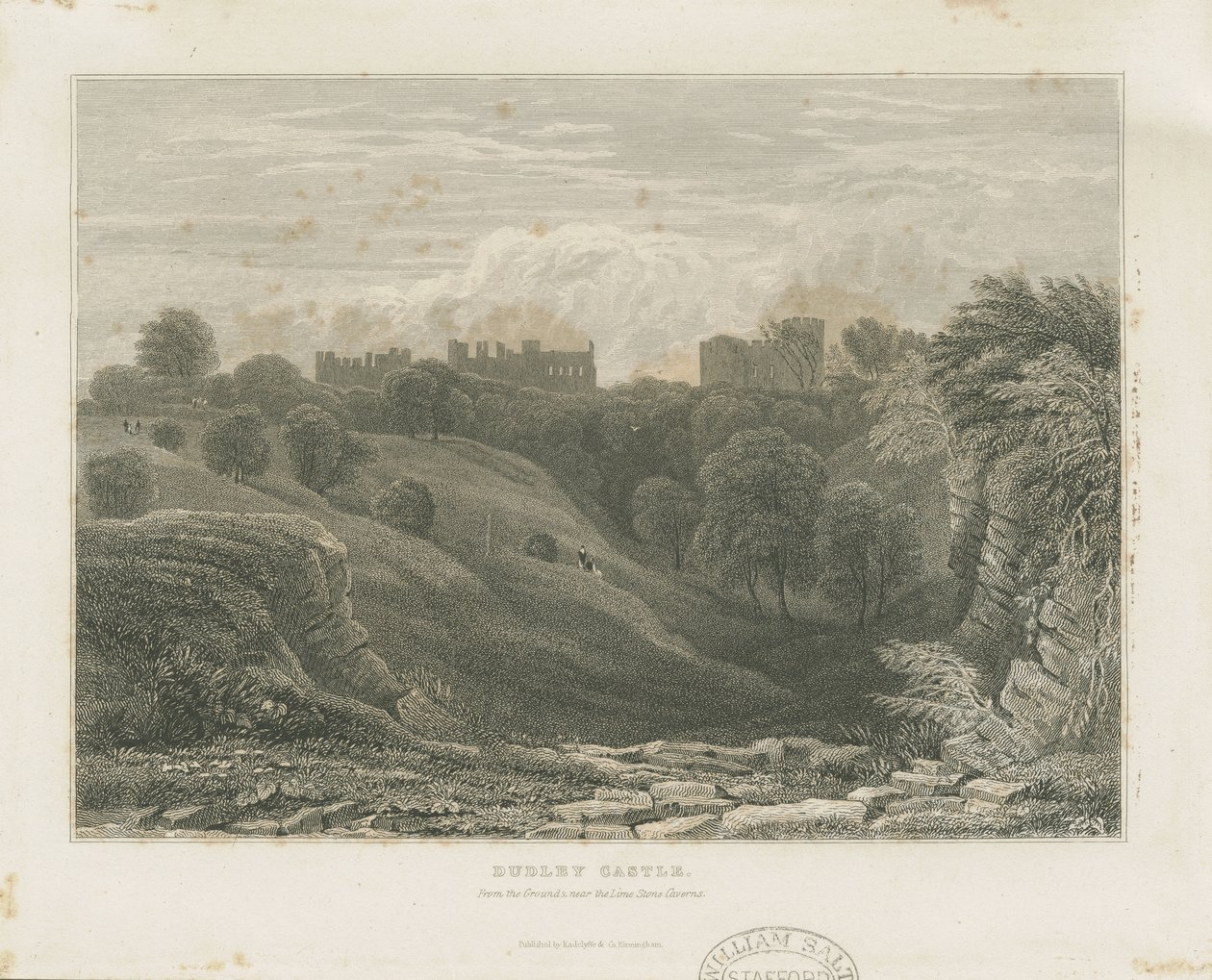 Dudley Castle: stålgravyr och [1800-talet] av Unbekannt