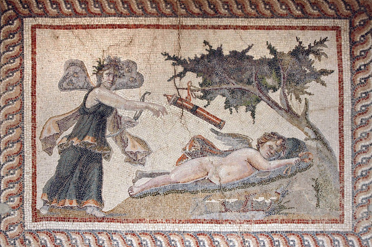 Eros and Psyche Mosaic, från Samandegi, Turkiet av Unbekannt