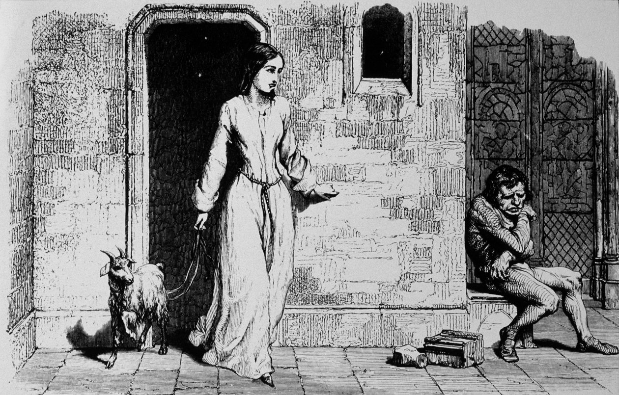 Esmeralda och Quasimodo av Unbekannter Künstler
