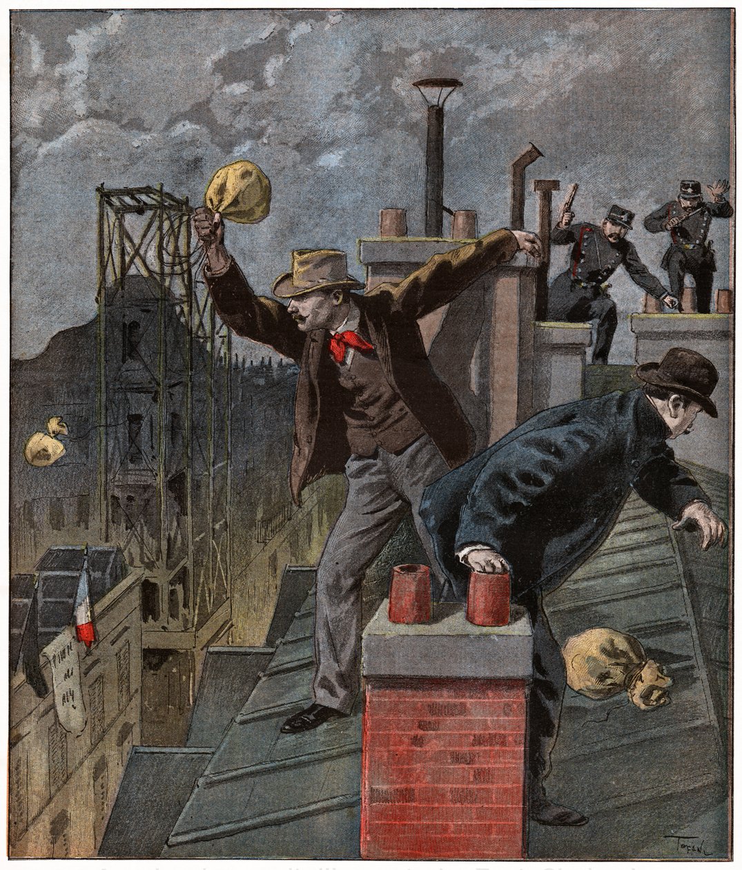 Extremhöger under Dreyfus-fallet. 1899 (gravyr) av Unbekannter Künstler