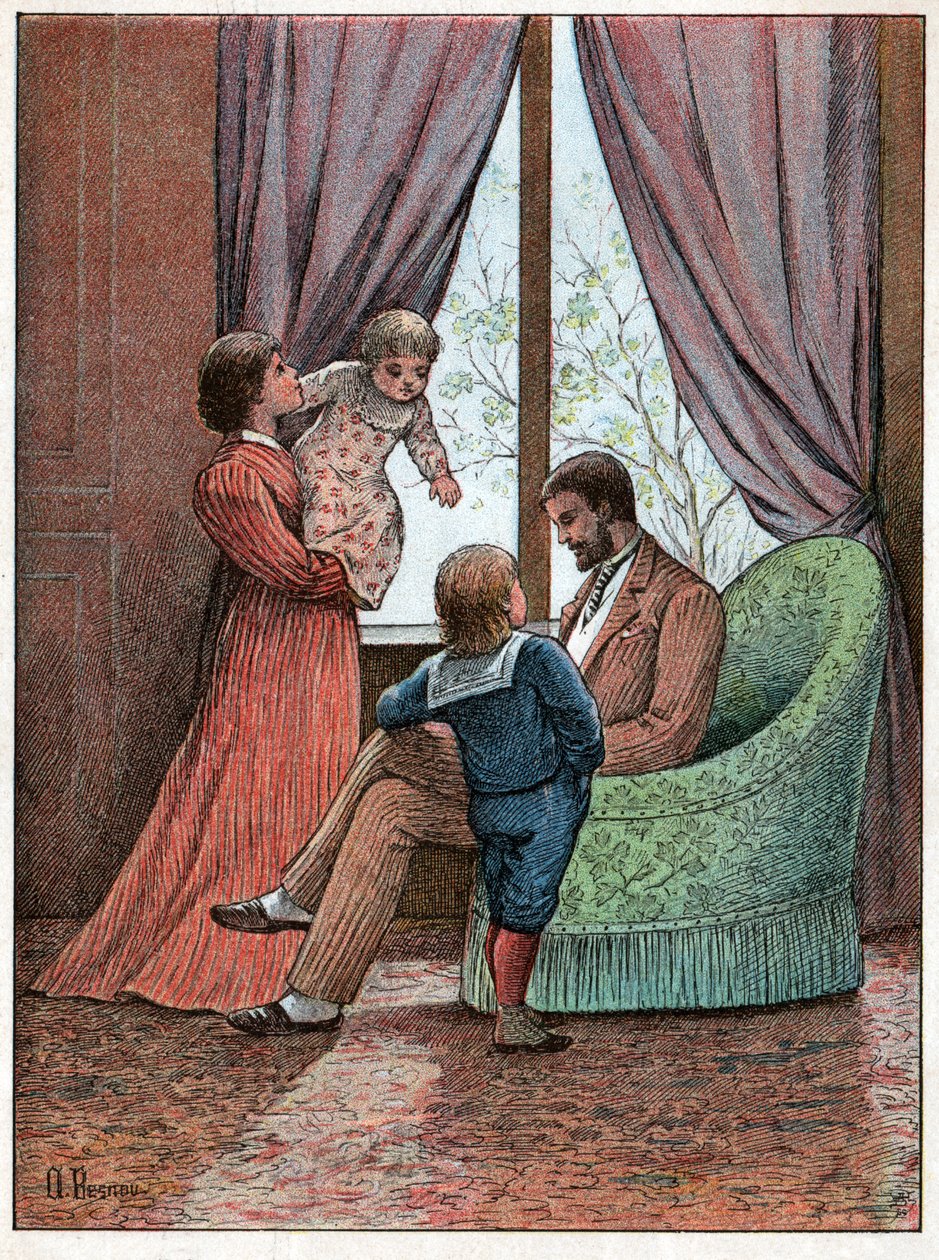 Famille bourgeoise. Medelklassfamilj. av Nicolas Liez