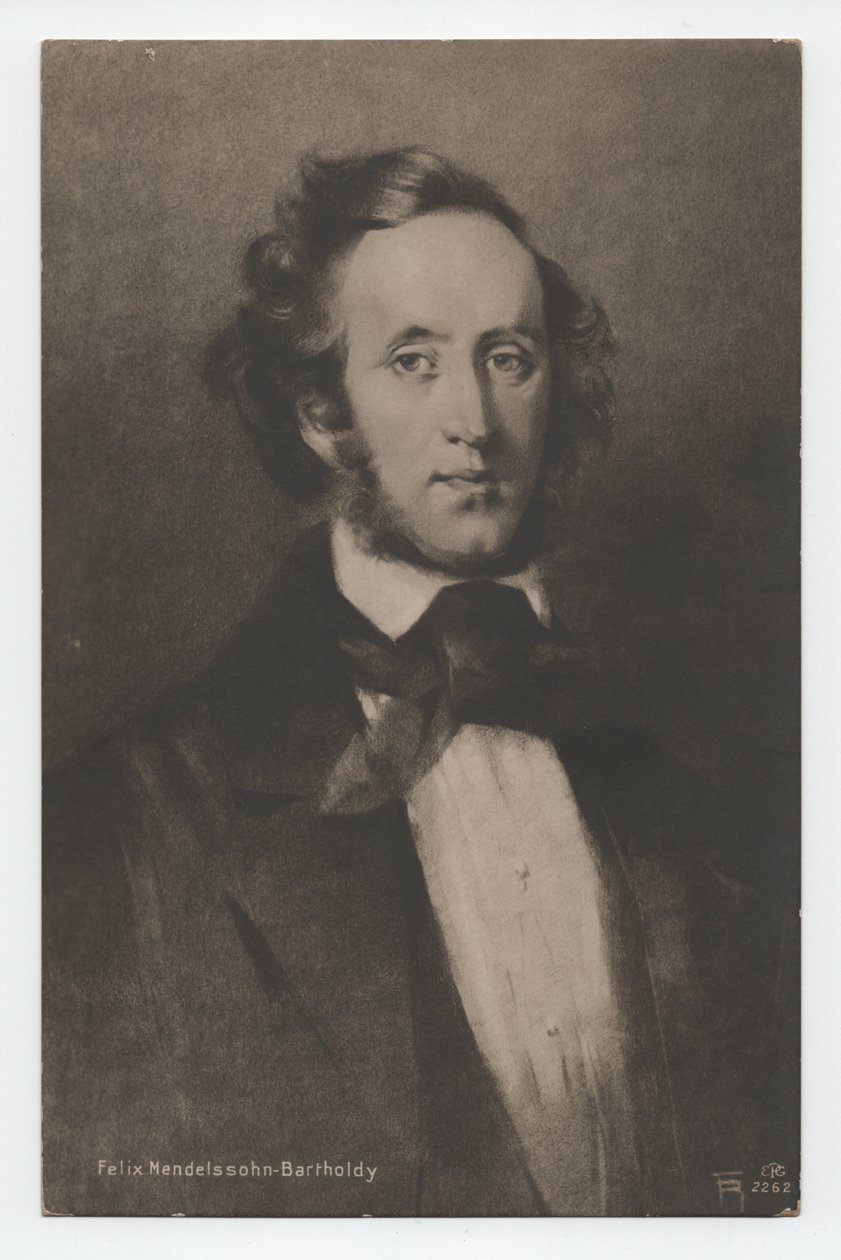 Felix Mendelssohn-Bartholdy (1809-1847) (c. 1842) av Unbekannter Künstler