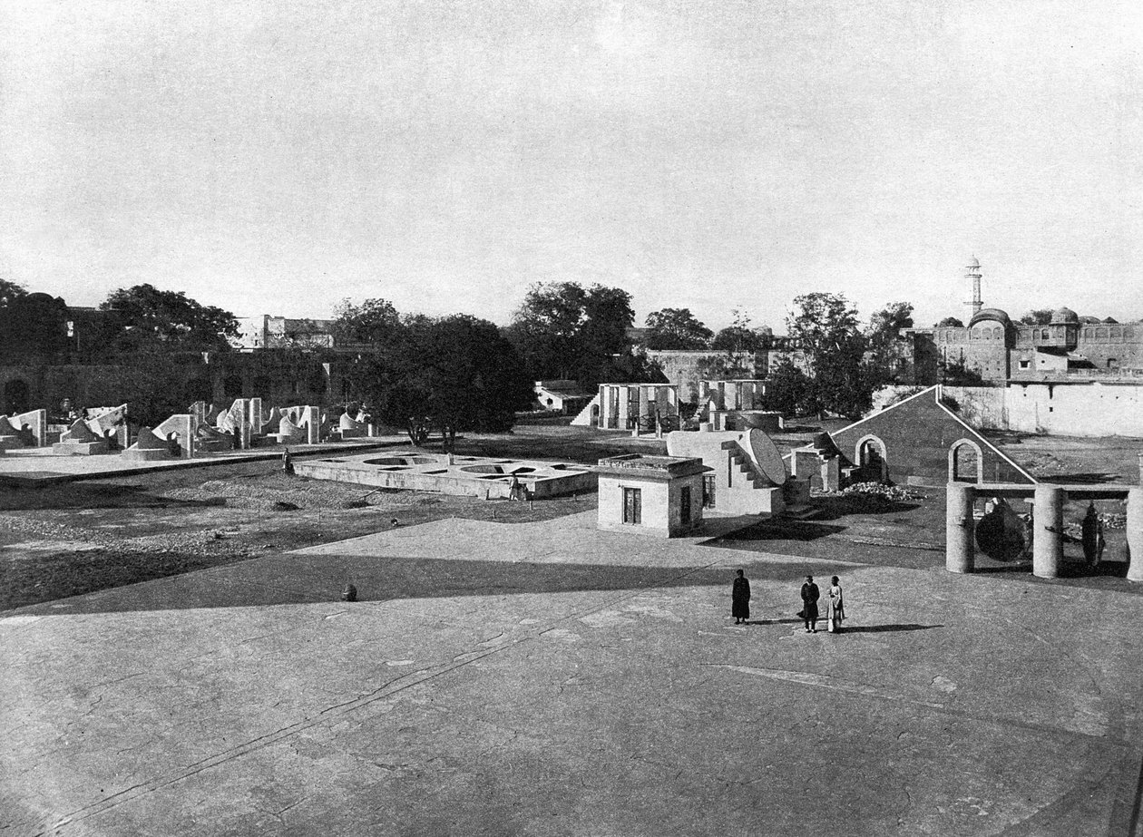 Översikt över Jaipur Observatory, Indien av Unbekannt