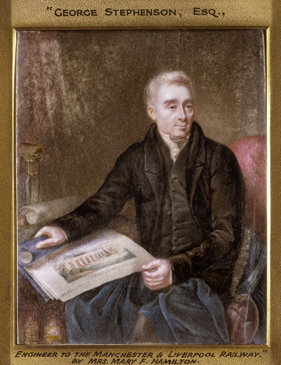 George Stephenson, engelsk järnvägsingenjör av Unbekannt
