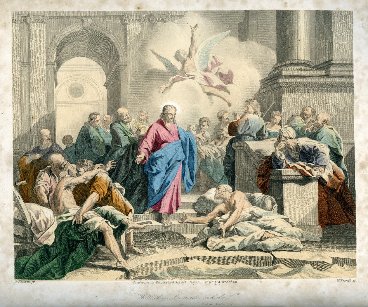 Helande i Bethesda - Bibeln, Nya testamentet av Unbekannter Künstler