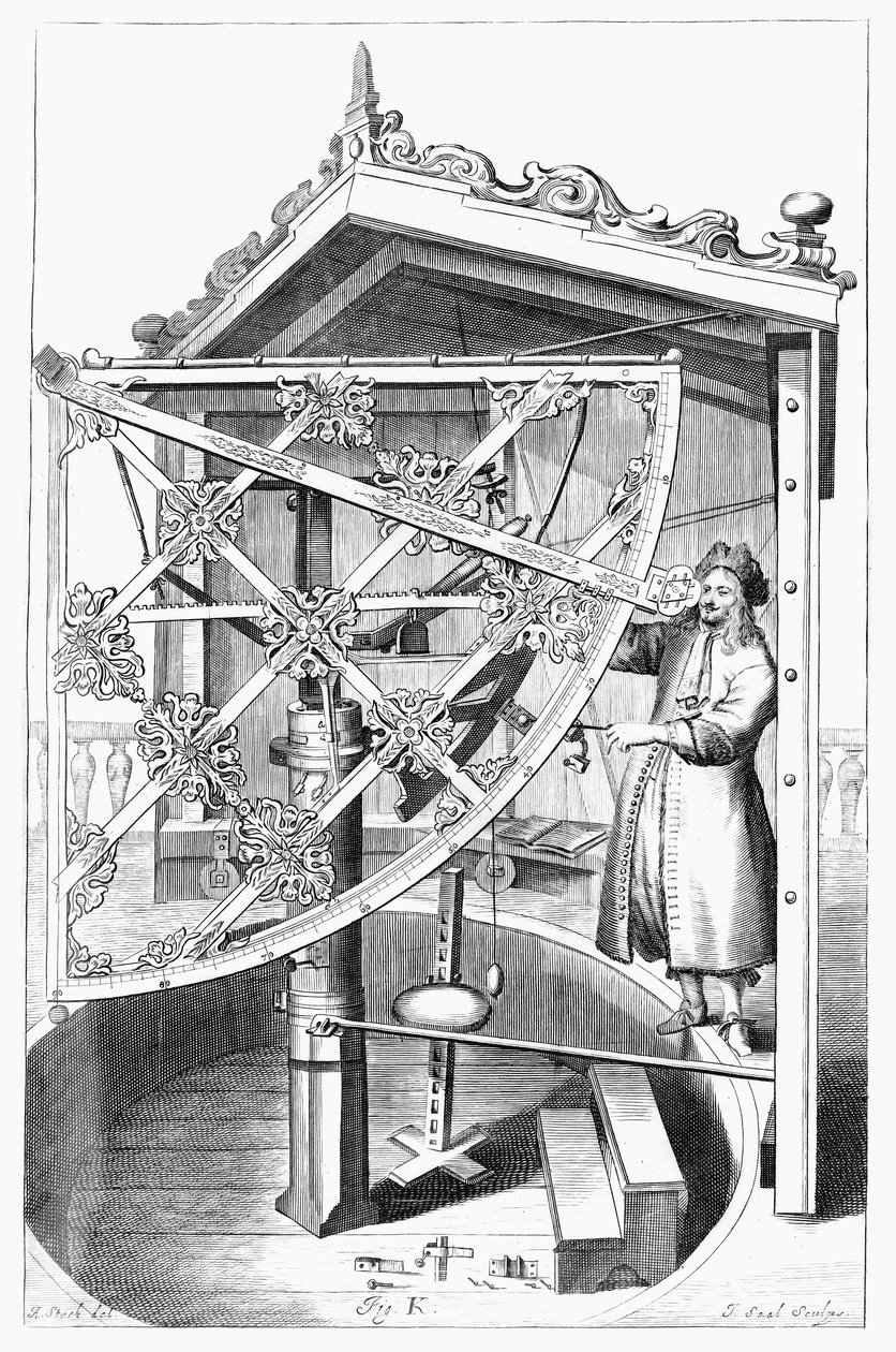 Hevelius kvadrant, ca 1659 av Unbekannt
