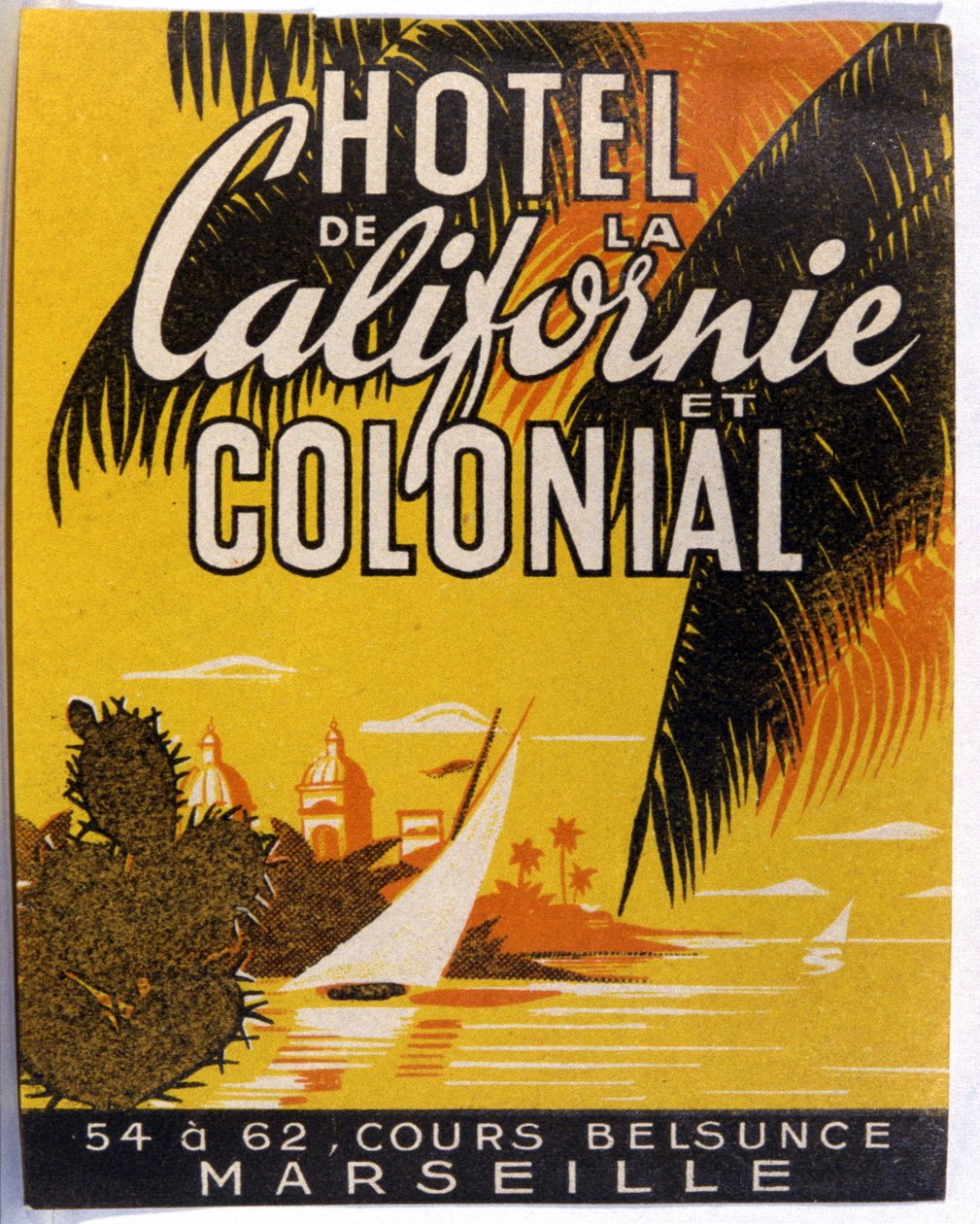 Hotel de California, Marseille, ca 1930 (illustration) av Unbekannter Künstler