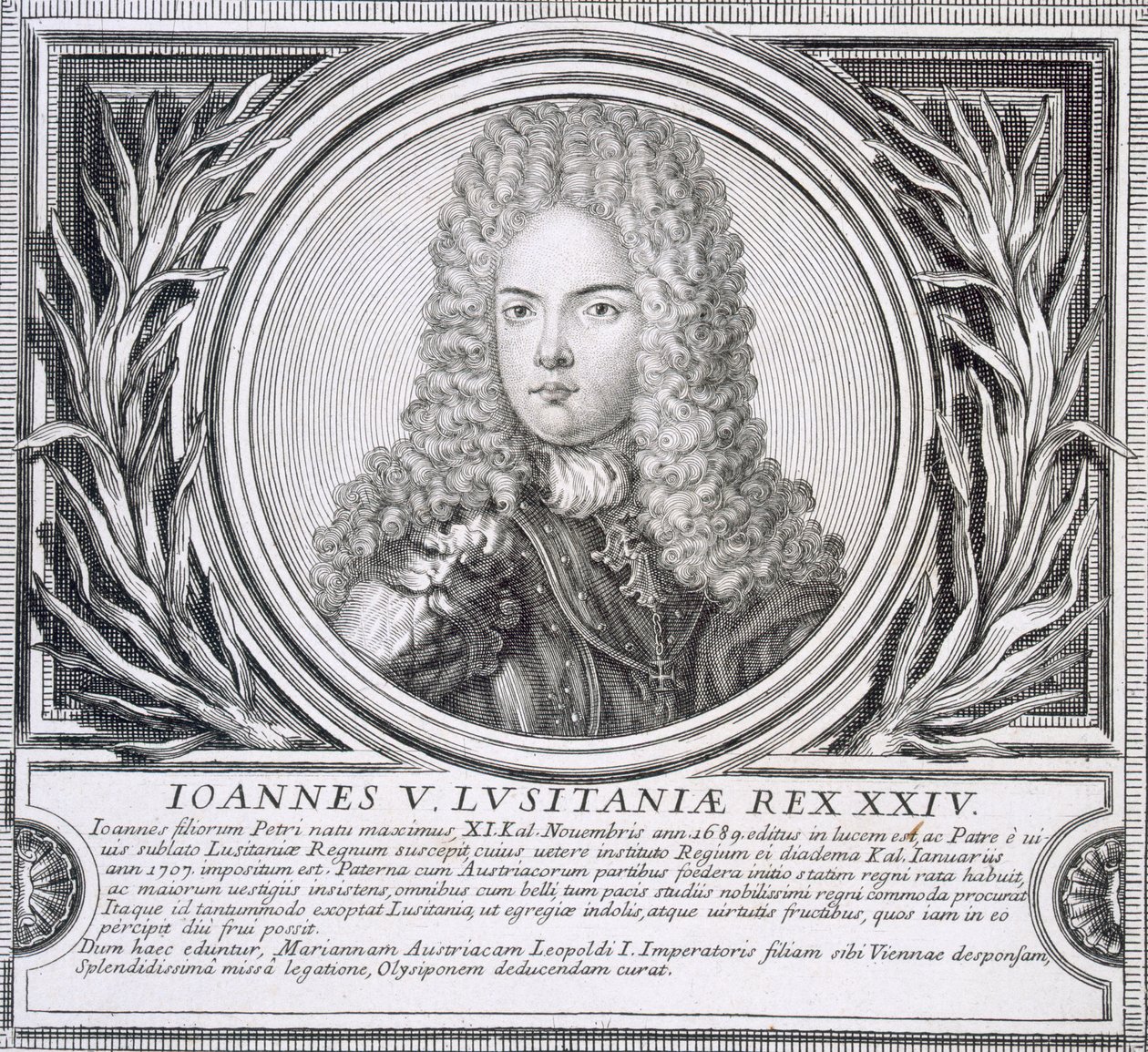 Johannes V av Portugal (litho) av Unbekannt