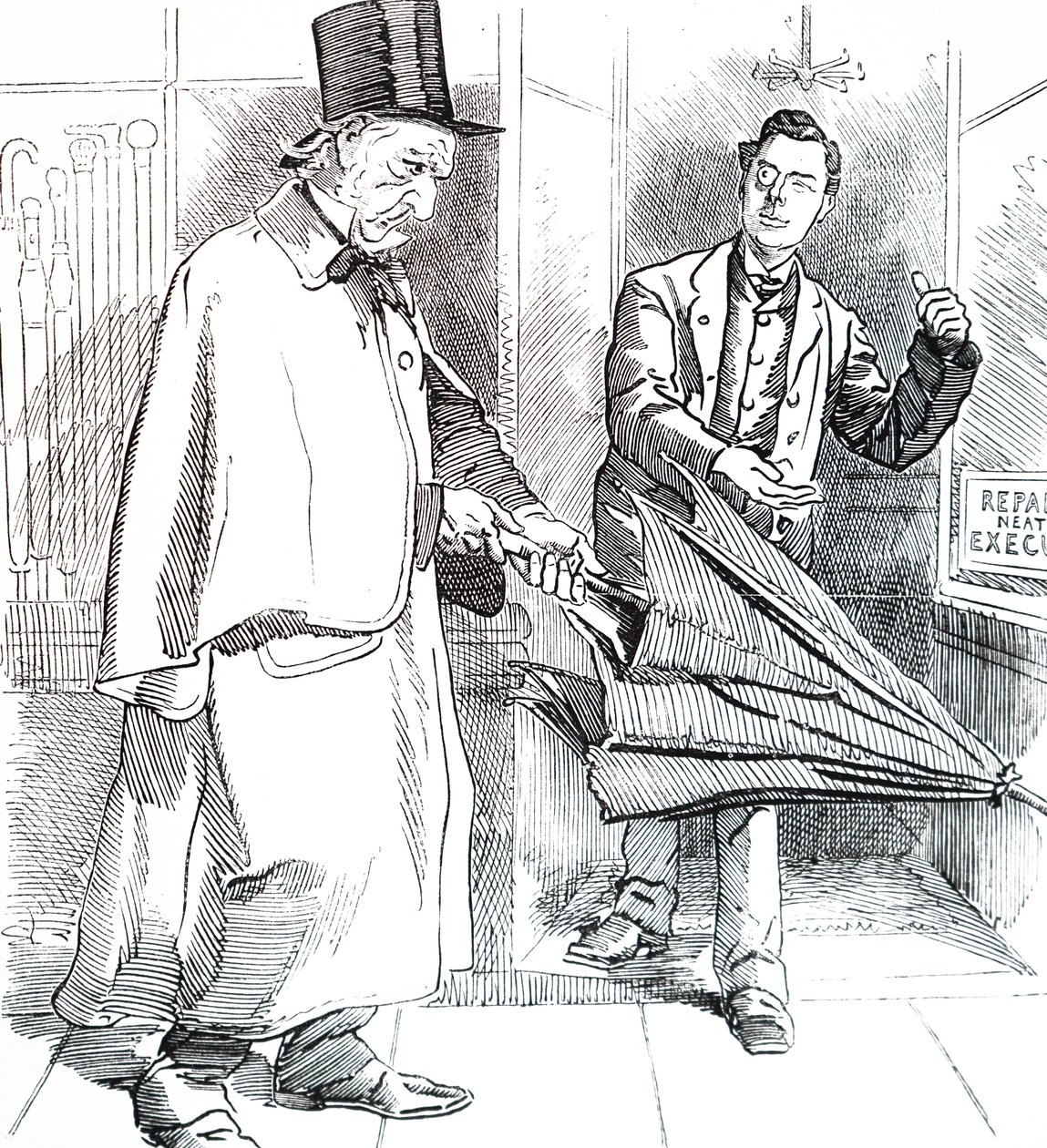 Joseph Chamberlain och William Ewart Gladstone. av Unbekannt