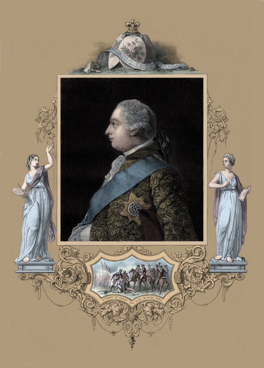 Kung George III av Unbekannter Künstler