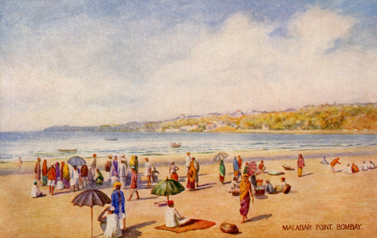 Malabar Point, Bombay, Indien av Unbekannter Künstler