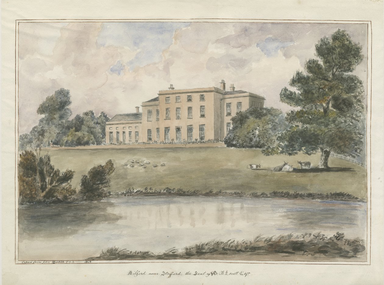 Milford House: akvarellmålning, 1848 av Unbekannt