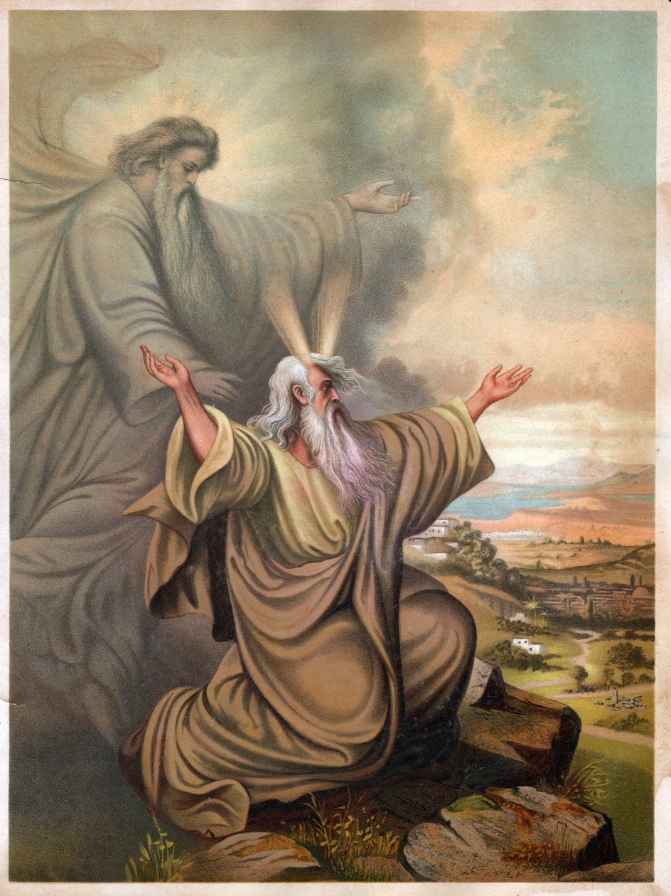 Moses (litho, cirka 1900) av Unbekannter Künstler