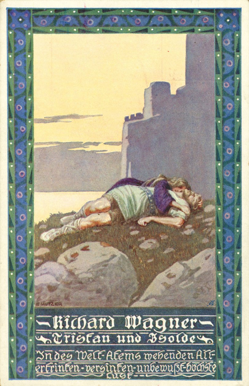 Opera Tristan och Isolde av Wagner (affisch) av Unbekannter Künstler