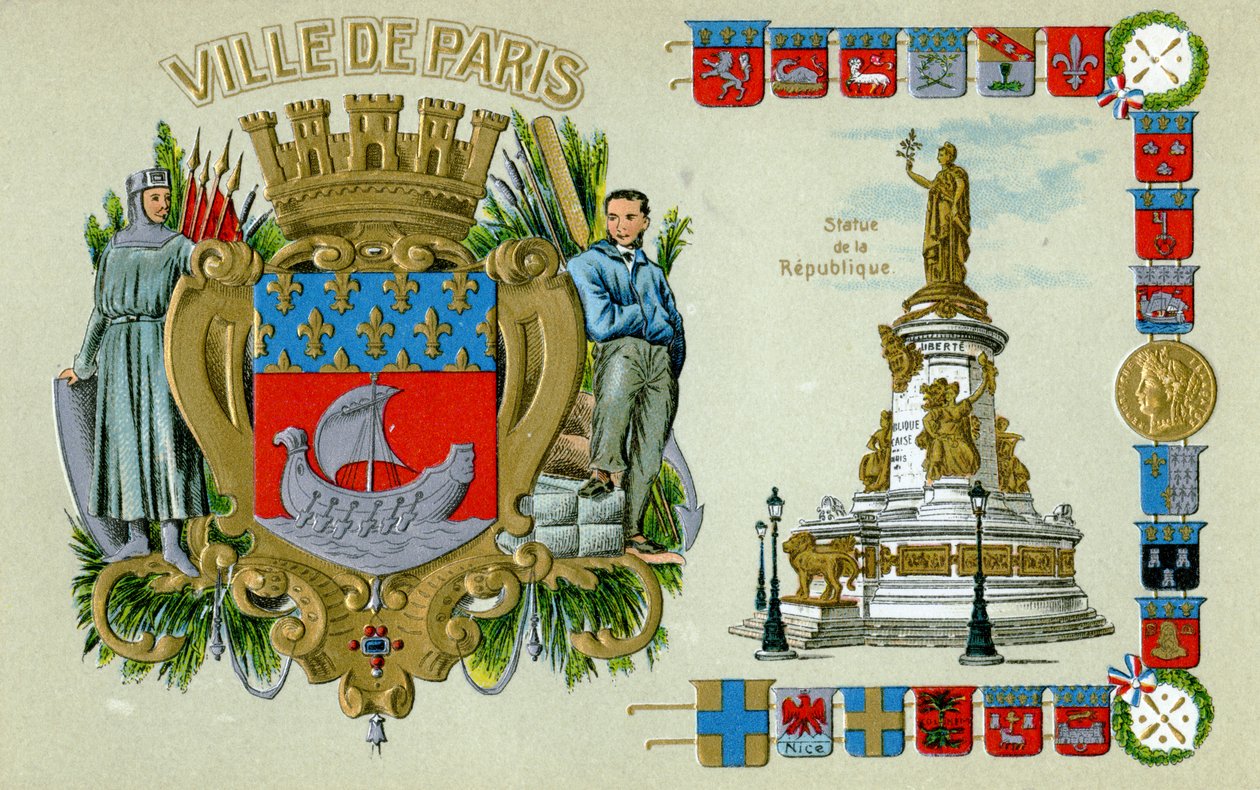 Vykort från Paris av Unbekannter Künstler