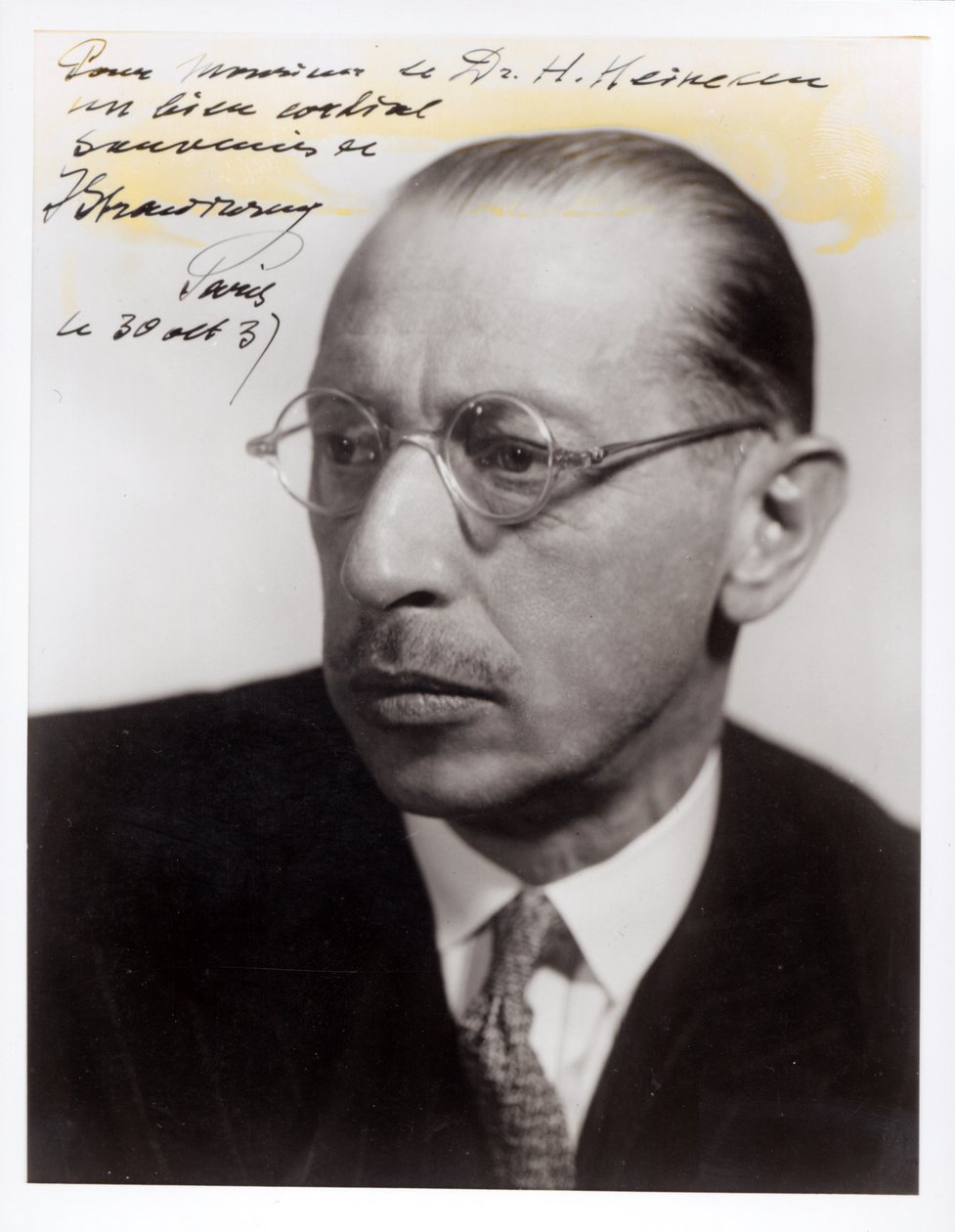 Porträtt av Igor Stravinsky av Unbekannt