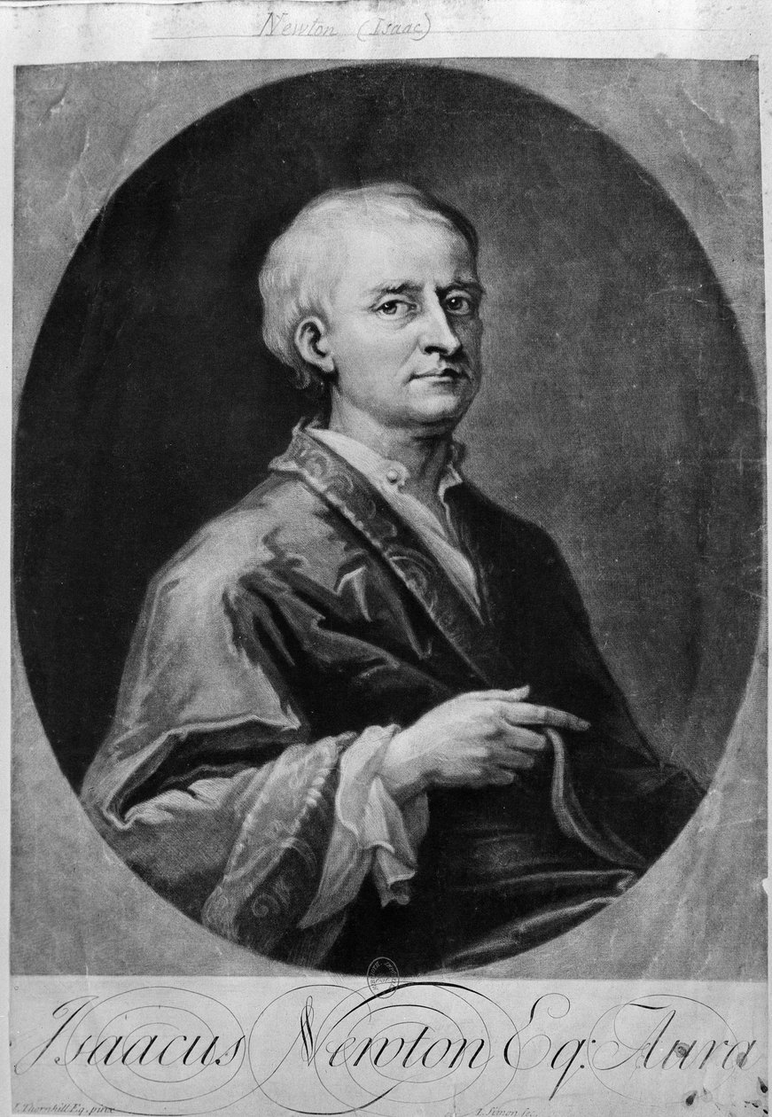 Porträtt av Isaac Newton (1642-1727) av William M. Timlin