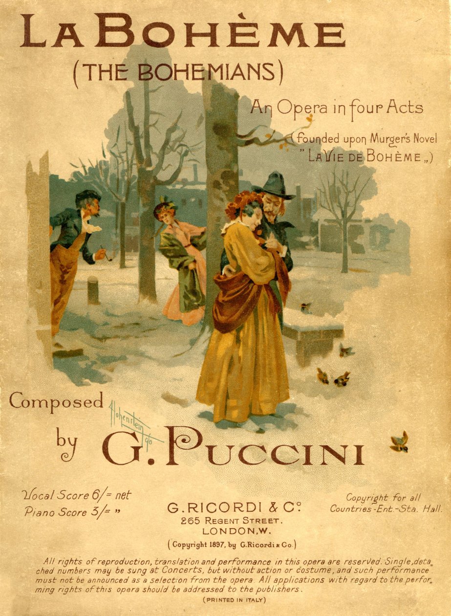 Puccinis La Boheme av Unbekannter Künstler