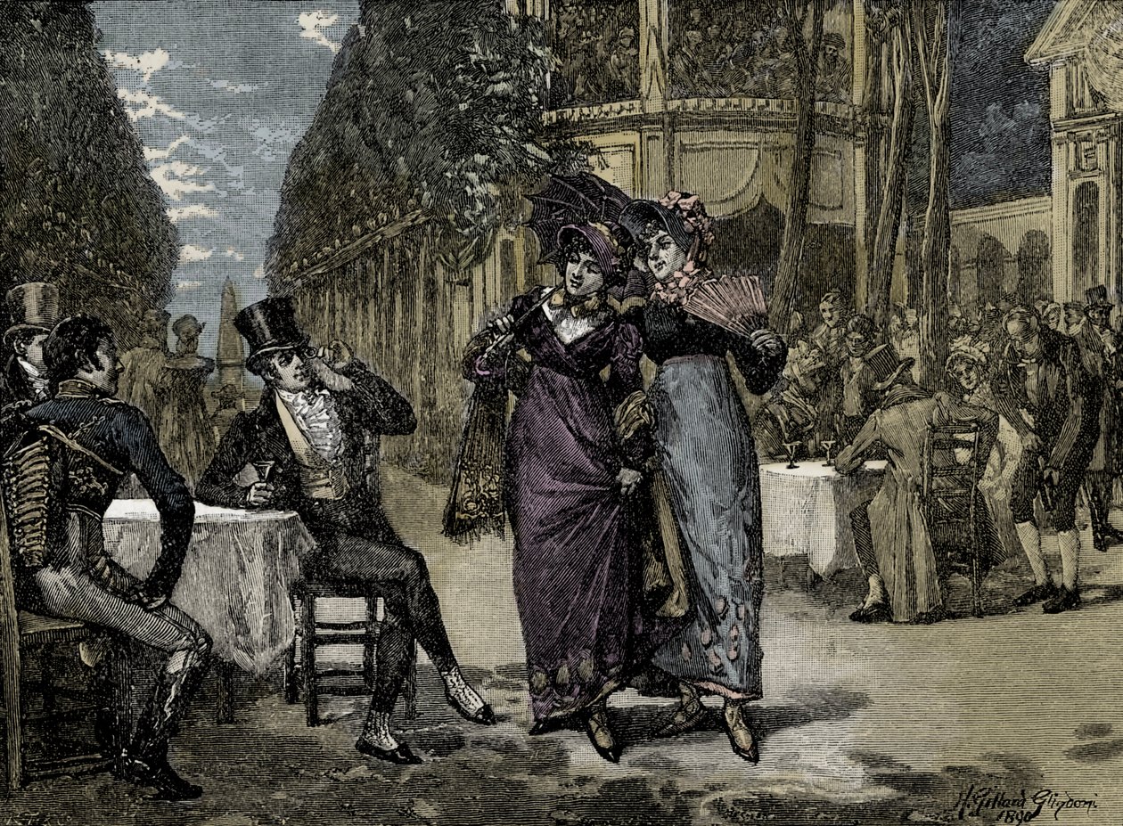 Regency-mode: "Beaus och Belles". av Unbekannter Künstler