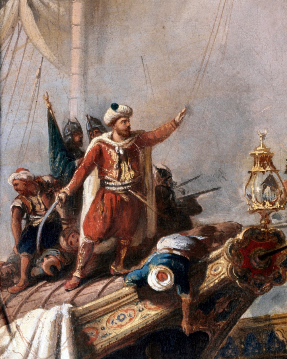 Representation av Hayreddin Barbarossa. Detalj. (Målning) av Unbekannter Künstler