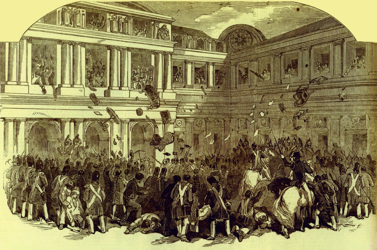 Revolutionen i Paris februari 1848 (tryck) av Unbekannter Künstler