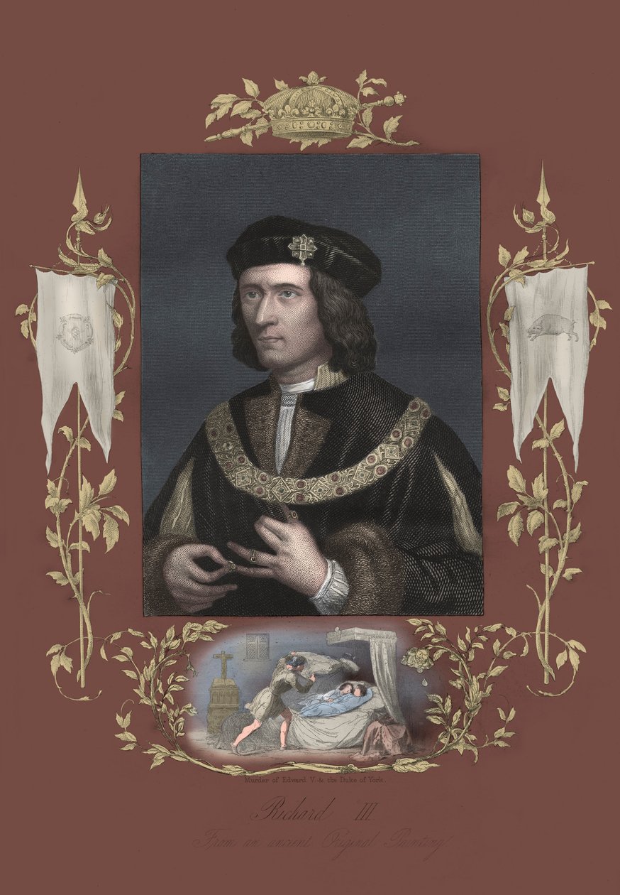 Richard III kung av England (tryck) av Unbekannter Künstler