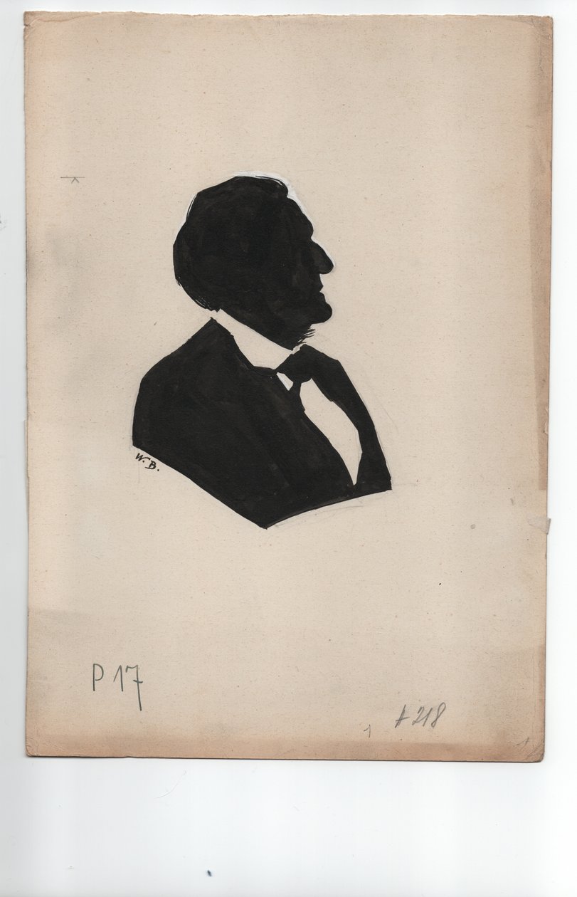 Richard Wagner (1813-1883) ca. 1850, silhuett) av Unbekannter Künstler