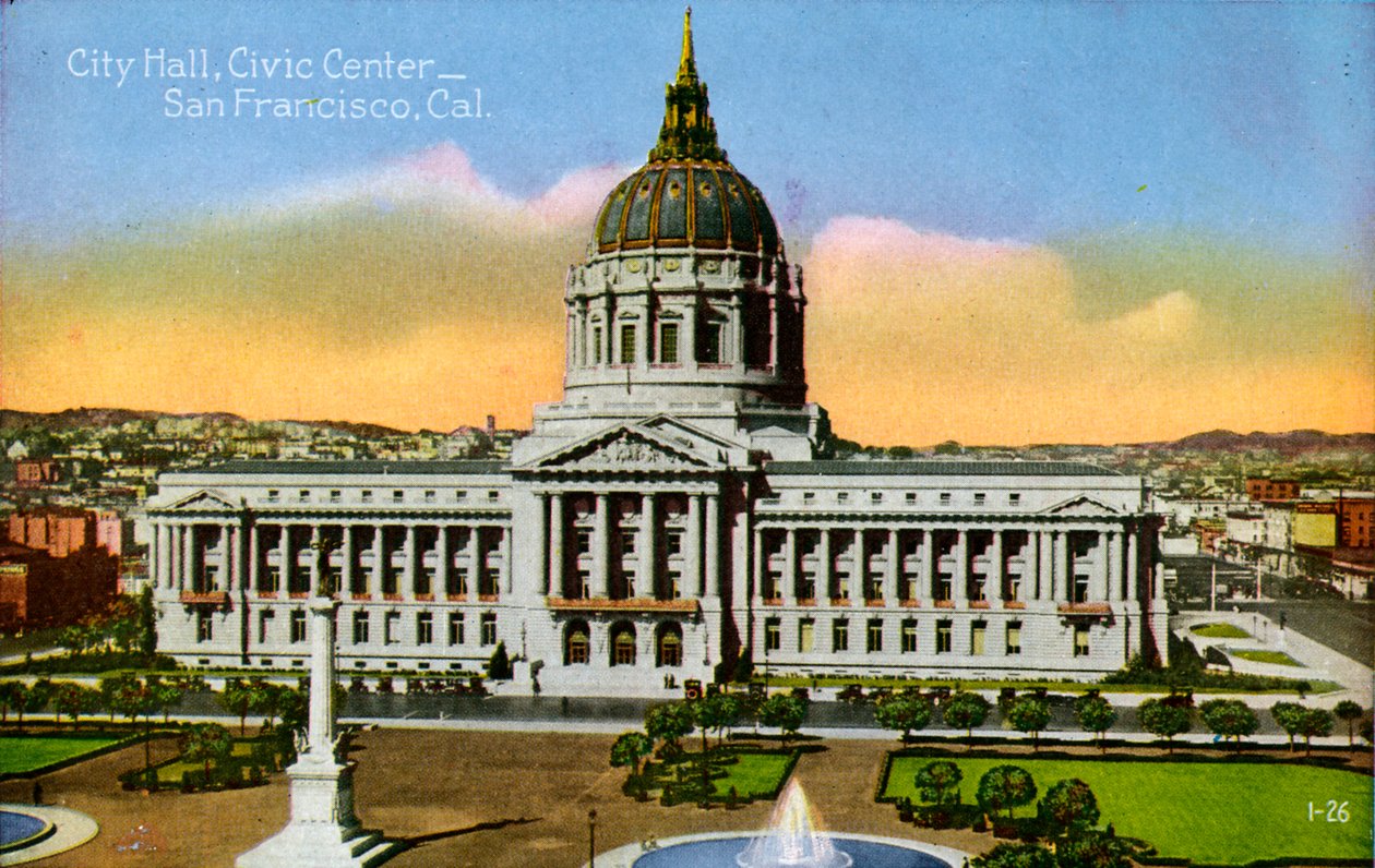 San Francisco: Stadshus, Civic Center av Unbekannter Künstler