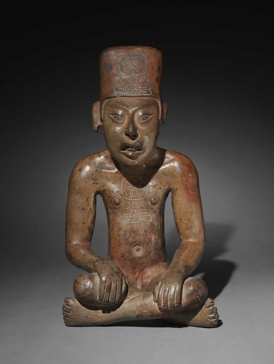 Sittande figur, Oaxaca, 300 BC-700 AD av Unbekannt