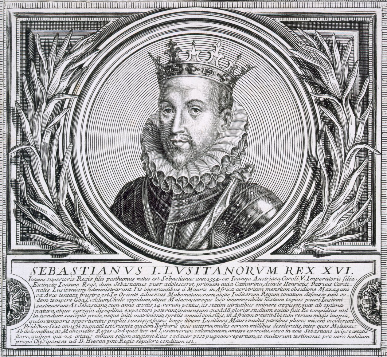 Sebastian av Portugal (litho) av Unbekannt