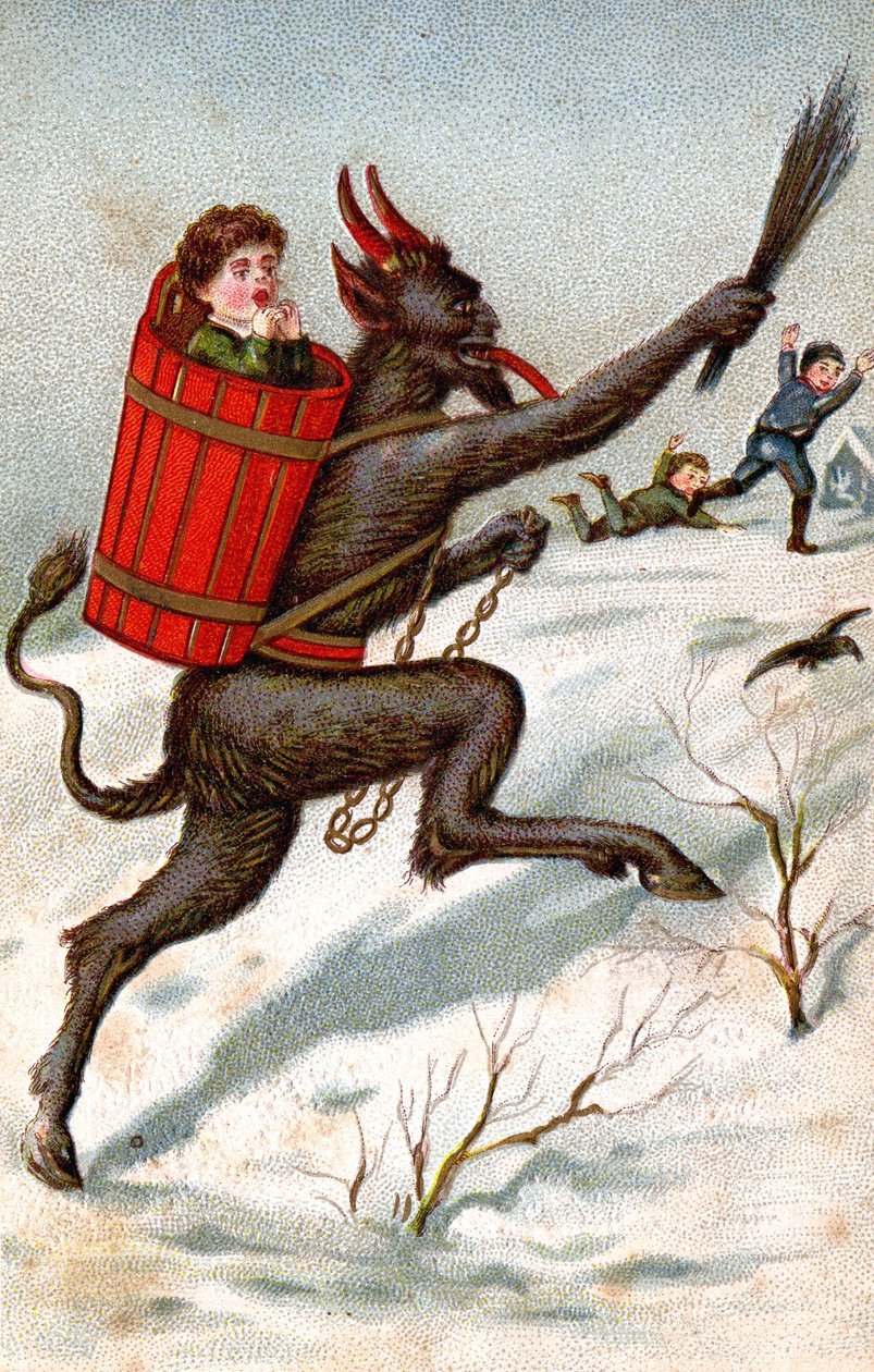 Krampus, ca 1910 (vykort) av Unbekannter Künstler