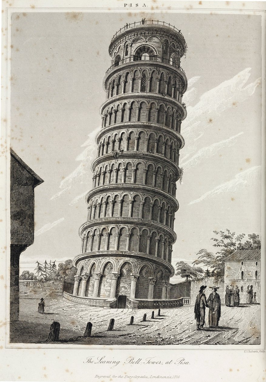 Det lutande klocktornet i Pisa av Unbekannt