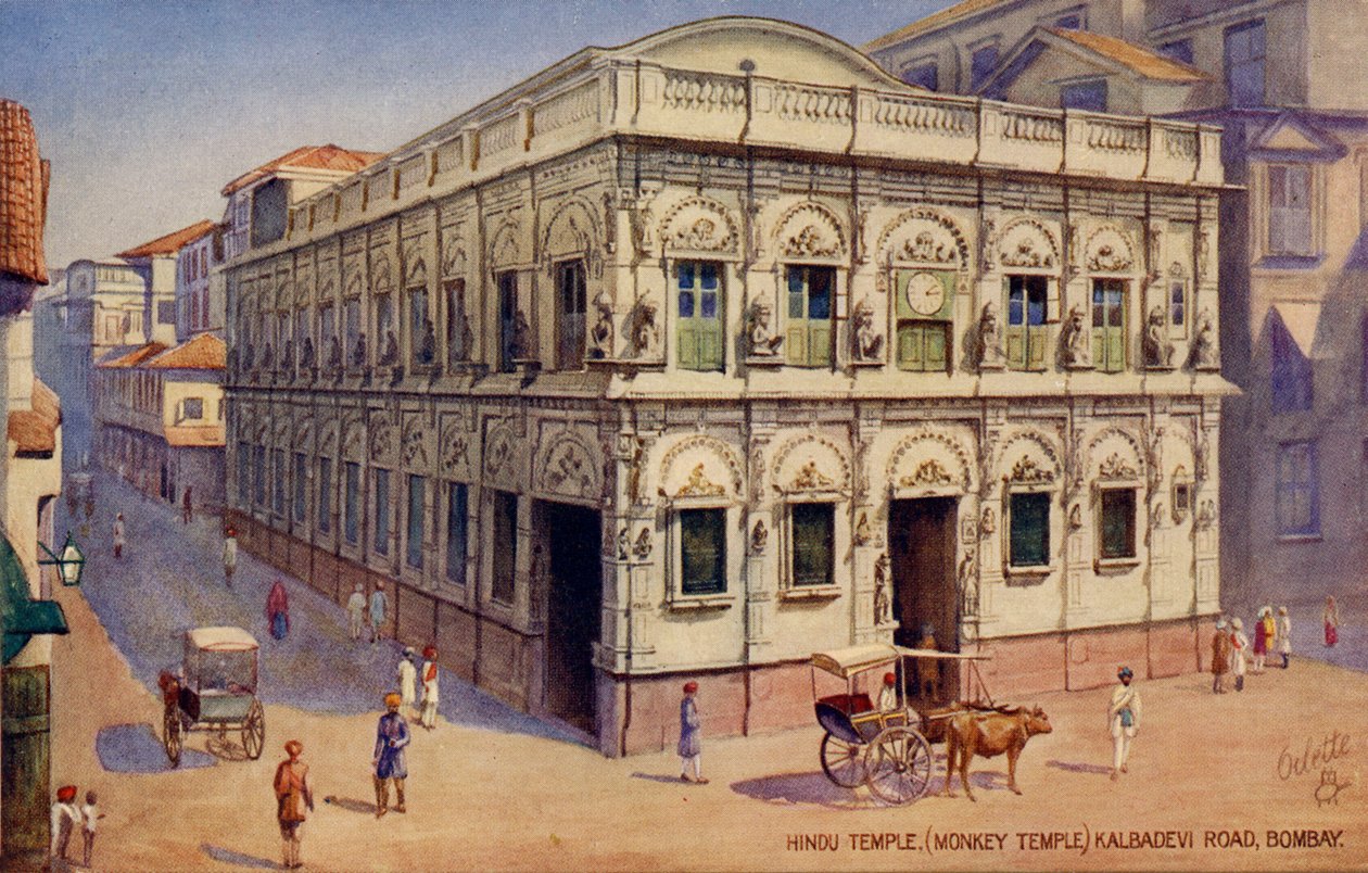 The Monkey Temple, Kalbadevi Road, Mumbai av Unbekannter Künstler