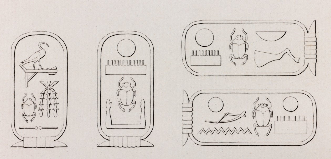 Thebe: Hieroglyfer, närbild av Unbekannt